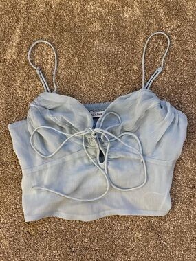 Abercrombie & Fitch Pastel Blue Tie-Front Camisole